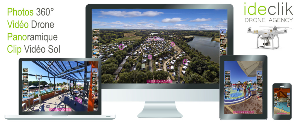 Visite virtuelle 360 aérienne par drone pour Camping HPA Visite virtuelle 360 aérienne par drone pour Camping HPA