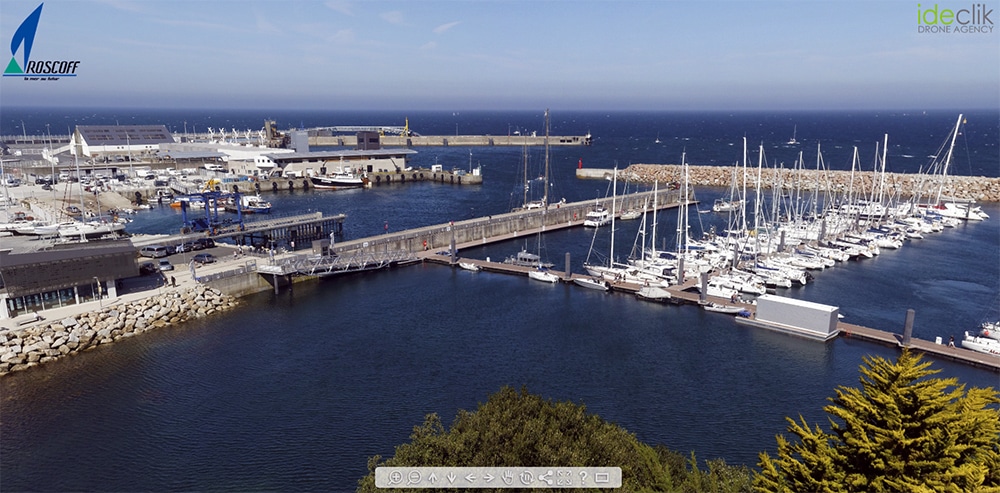 drone vendee visite panoramique aérienne Visite virtuelle PORT ROSKOFF